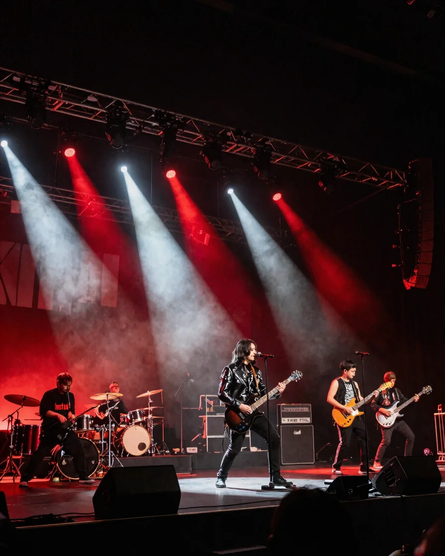 Editorial concert photography of the Konpa Metal band performing